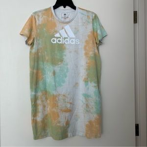 Womens ADIDAS Tie Dye T-shirt Dress